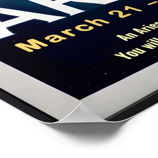 Lebhafte Aries Zodiac Sign Poster (Ecke)