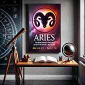 Lebhafte Aries Zodiac Sign Poster