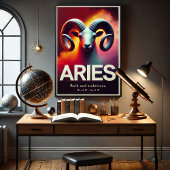 Lebhafte Aries Zodiac Sign Poster