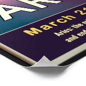 Lebhafte Aries Zodiac Sign Poster (Ecke)