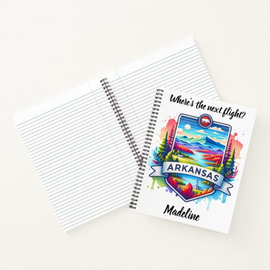 Lebhafte Arkansas Herbstgebirge Notizblock (Innenseite)