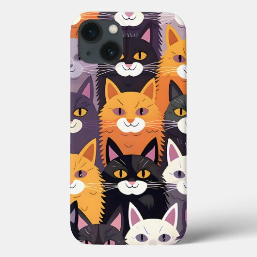 Lebhafte Artwork mit gelben, schwarzen und weißen  Case-Mate iPhone Hülle (Rückseite)