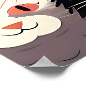 Lebhafte Artwork mit gelben, schwarzen und weißen  Poster (Ecke)