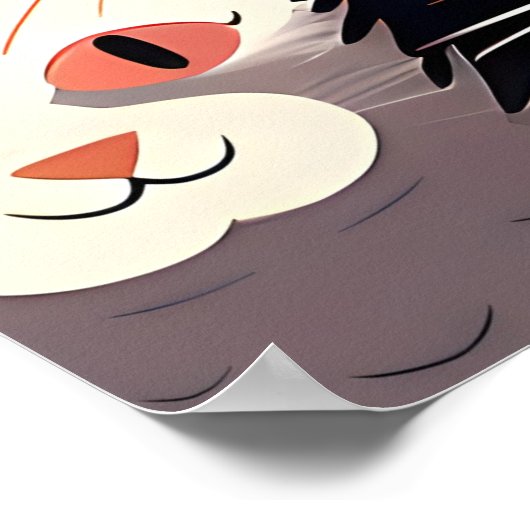 Lebhafte Artwork mit gelben, schwarzen und weißen Poster (Ecke)