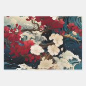 Lebhafte, asiatisch Inspiriert Geschenkwrap für Fl Geschenkpapier Set (Vorderseite 3)