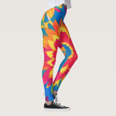 Lebhafte, ausdrucksstarke Blütenpracht Leggings (Rechts)