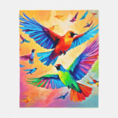Lebhafte Avianische Malerei Fleecedecke (Vorderseite)