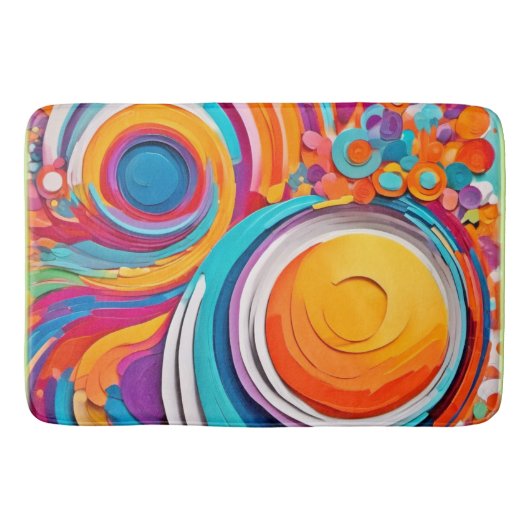 Lebhafte Badaist Art Colors Badematte (Vorderseite)