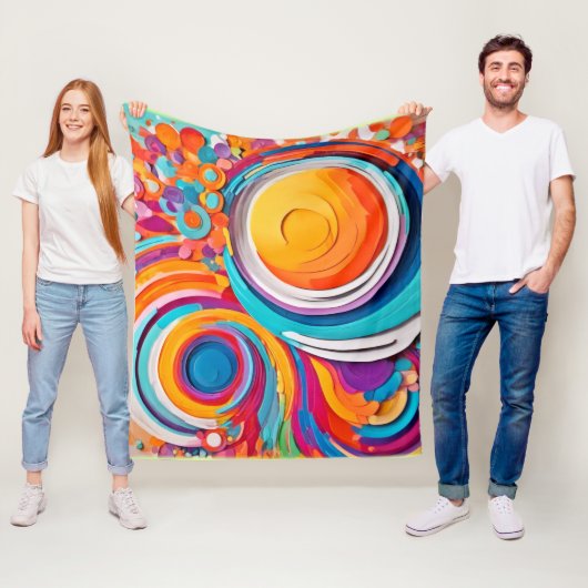 Lebhafte Badaist Art Colors Fleecedecke (Beispiel)