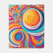 Lebhafte Badaist Art Colors Fleecedecke (Vorderseite)