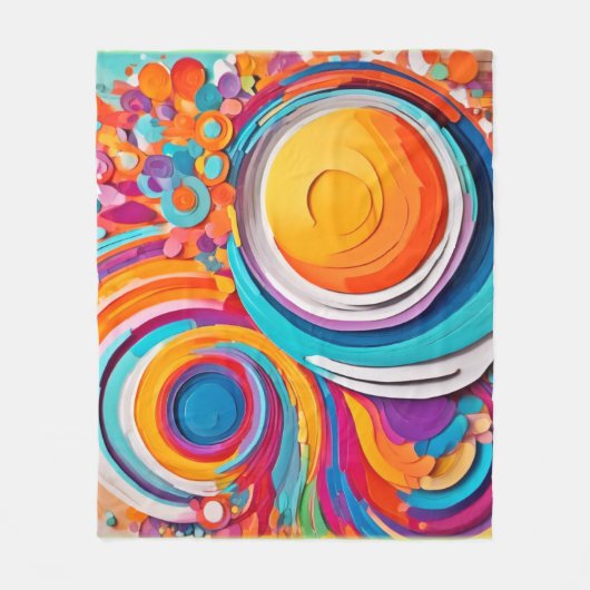 Lebhafte Badaist Art Colors Fleecedecke (Vorderseite)