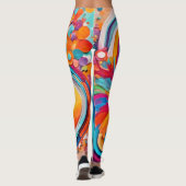 Lebhafte Badaist Art Colors Leggings (Rückseite)