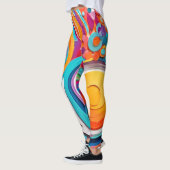 Lebhafte Badaist Art Colors Leggings (Links)