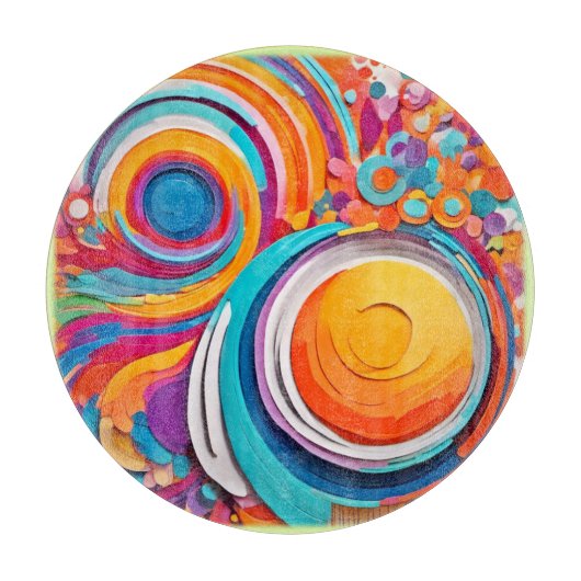 Lebhafte Badaist Art Colors Schneidebrett (Vorderseite)