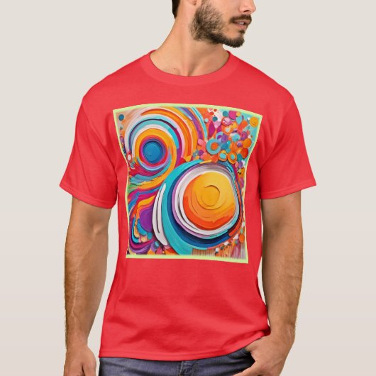 Lebhafte Badaist Art Colors T-Shirt (Vorderseite)