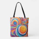 Lebhafte Badaist Art Colors Tasche (Rückseite)