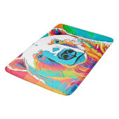 Lebhafte Bärenköpfe Badematte (Schrägansicht)