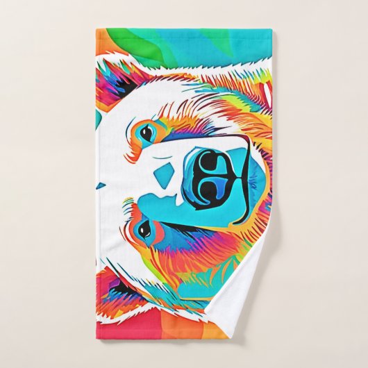 Lebhafte Bärenköpfe Badhandtuch Set (Handtuch)