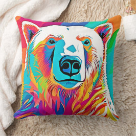 Lebhafte Bärenköpfe Kissen