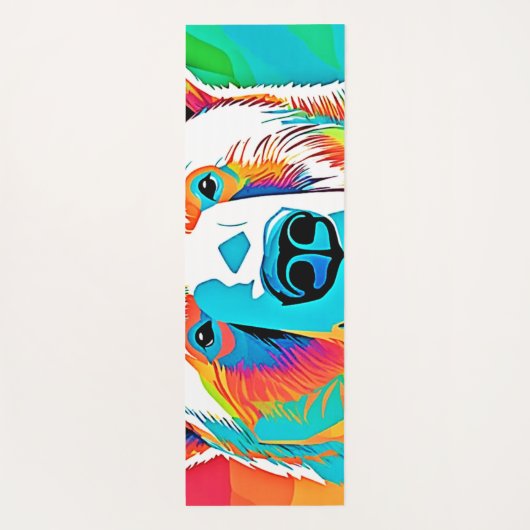 Lebhafte Bärenköpfe Yogamatte (Rückseite)