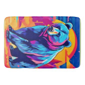 Lebhafte Bärenkunst Badematte (Vorderseite)