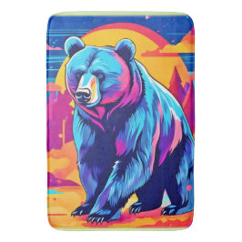 Lebhafte Bärenkunst Badematte