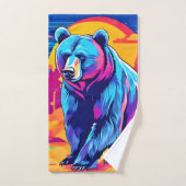 Lebhafte Bärenkunst Badhandtuch Set (Handtuch)