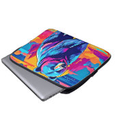 Lebhafte Bärenkunst Laptopschutzhülle (Vorne Knopf)