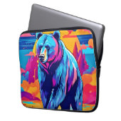 Lebhafte Bärenkunst Laptopschutzhülle (Vorderseite Links)