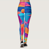 Lebhafte Bärenkunst Leggings (Rückseite)
