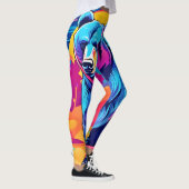 Lebhafte Bärenkunst Leggings (Rechts)