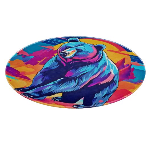 Lebhafte Bärenkunst Schneidebrett (Ecke)