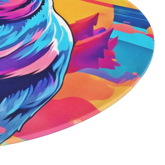 Lebhafte Bärenkunst Schneidebrett (Ecke)