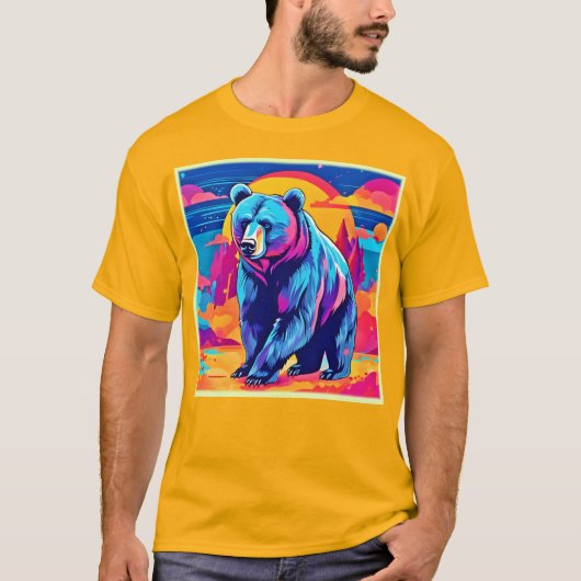 Lebhafte Bärenkunst T-Shirt (Vorderseite)