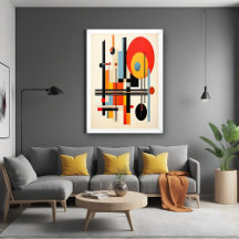 Lebhafte Bauhaus-Inspirierte geometrische Abstrakt