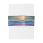 Lebhafte Beach Background Imitate Glitzer Hochzeit Einladungsbanderole (Rückseitenbeispiel)