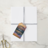 Lebhafte Beach Background Imitate Glitzer Hochzeit Geschenkanhänger (Mit Garn)