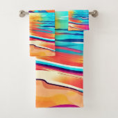 Lebhafte Beach Sunset Art Badhandtuch Set (Insitu)