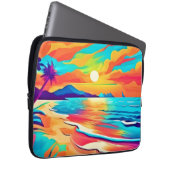 Lebhafte Beach Sunset Art Laptopschutzhülle (Vorne Rechts)