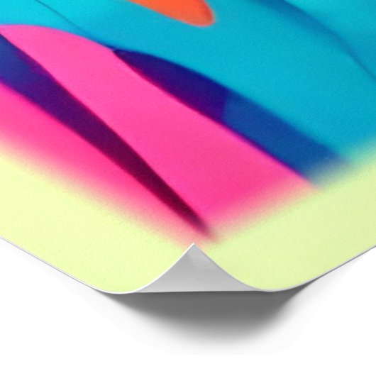 Lebhafte Beach Sunset Art Poster (Ecke)