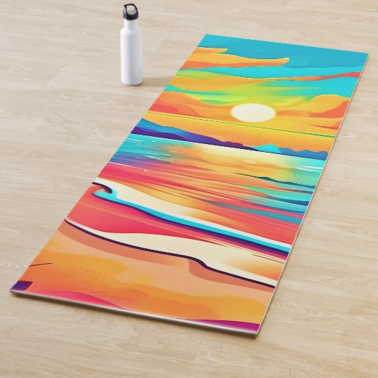 Lebhafte Beach Sunset Art Yogamatte (Beispiel)