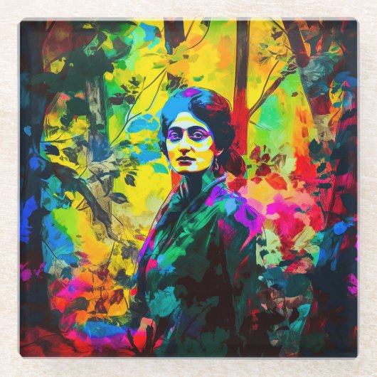 Lebhafte Beauty Glasuntersetzer (Vorderseite)