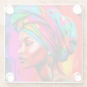 Lebhafte Beauty Serie 1 Glasuntersetzer (Rückseite)