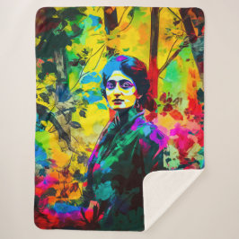 Lebhafte Beauty Sherpadecke