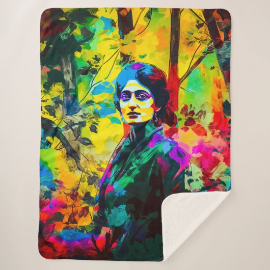 Lebhafte Beauty Sherpadecke (Vorderseite)