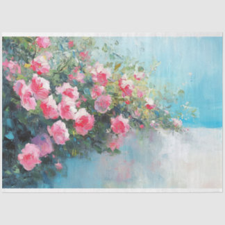 Lebhafte, beeindruckende Blume in rosa Farben Seidenpapier