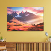 Lebhafte Berg- und Flusslandschaft Leinwanddruck (Insitu (Wohnzimmer))