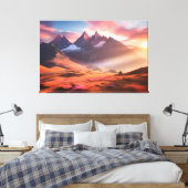 Lebhafte Berg- und Flusslandschaft Leinwanddruck (Insitu (Schlafzimmer))