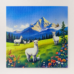 Lebhafte Berglandschaft für Kinder Puzzle