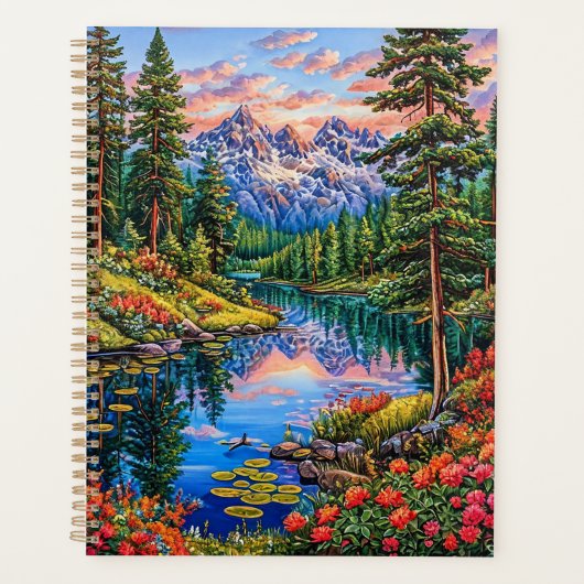 Lebhafte Berglandschaft mit Reflektion Planer (Vorderseite)